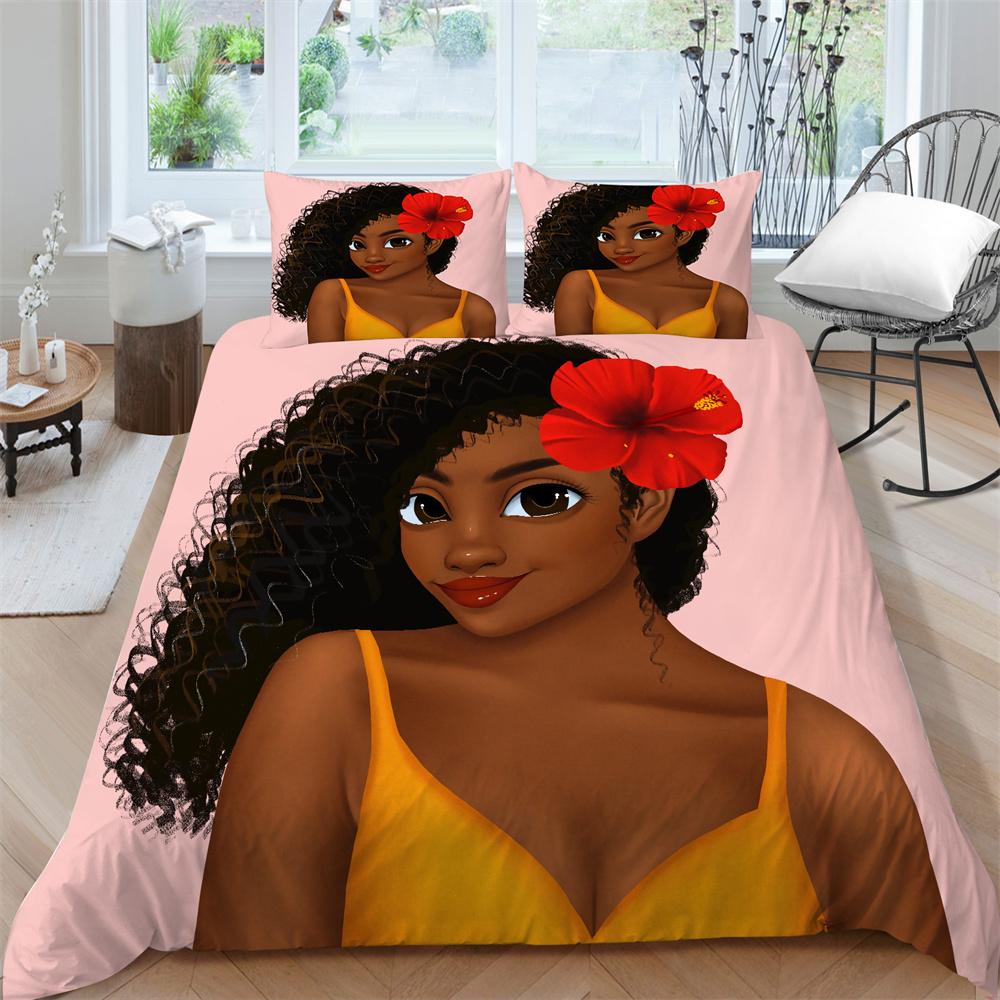 Home Textiles Bedding Girl Quilt Cover Bedding Set 3D Cartoon Duvet Cover Comfortable Bedclothes Microfiber Quilt Cover
