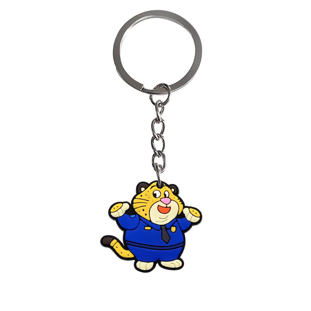 Zootopia Backpack Charm: Soft PVC Keychain Ornament