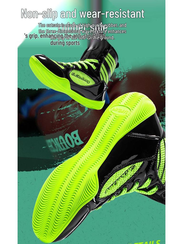 Men's and Children's High Top Wrestling and Boxing Shoes for Indoor Training
