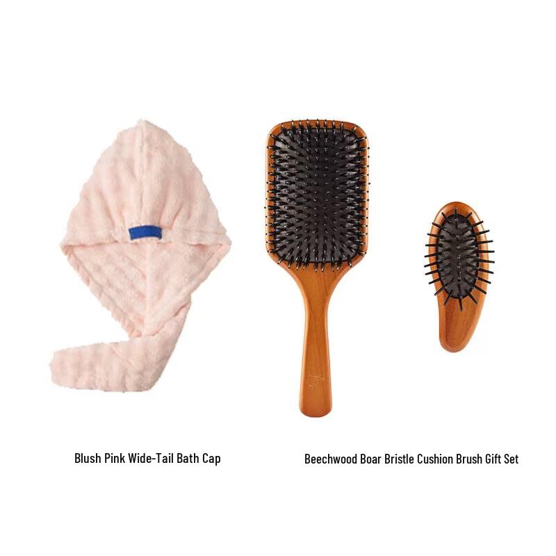Beechwood Boar Bristle Comb & Dry Hair Cap Gift Set