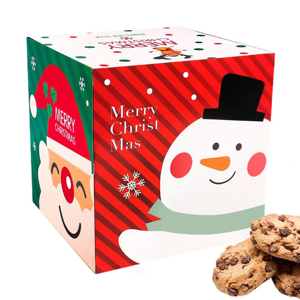 Christmas Cookie Boxes Small Christmas Elk Snowman Santa Claus Box 25cm/9.84in Holiday Candy Box With Lid Christmas Themed Box