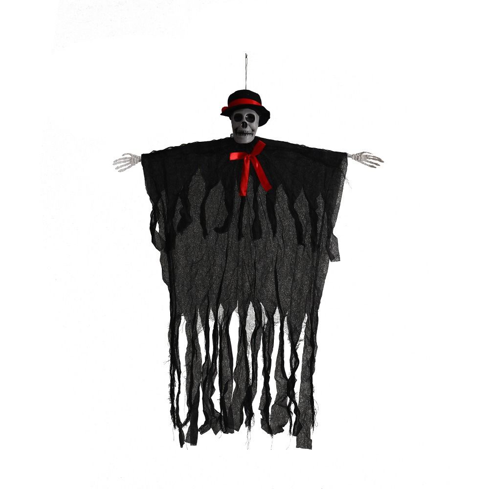 

With Hood Hanging Hanging Ghost Toys Haunted Halloween Hanging Pendant Party чёрный