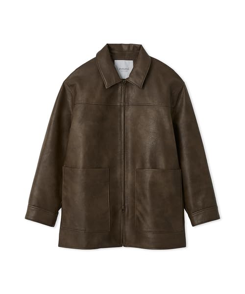Emi Faux Leather Double Zip Blouson 13WFJ254031 BRW 1