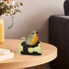 Figurine Bird Statue, Toys Collection Miniature Resin LED Ornament for Bonsai