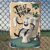 1pc 12x8 Inch Vintage Aluminum Metal Sign Funny Bathroom Decor Humorous Toilet Paper Wall Art Whimsical Gift