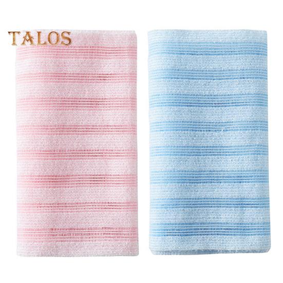 

2 шт. отшелушивающее полотенце для душа банное полотенце с пенящейся сеткой длинный полосатый дизайн скраб для спины быстросохнущие салфетки ручка скребок для душа розовый/синий