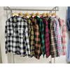 New Women's Long Sleeve Plaid Button Down Shirt Top Fall Winter Pocket Turn-down Collar Blouse