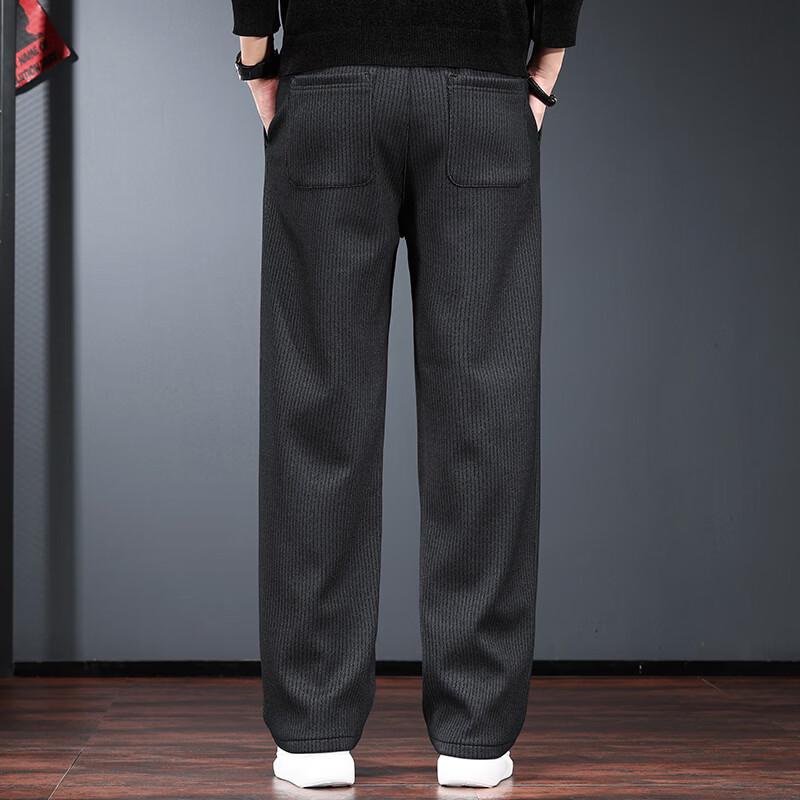 Jielayno Men's Relaxed Straight Leg Casual Dress Pants