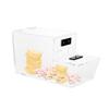 Stapelbare snoepdispenser van acryl - transparante displaydoos voor snacks, mini-formaat, grote capaciteit, geschikt voor restaurants en winkels.