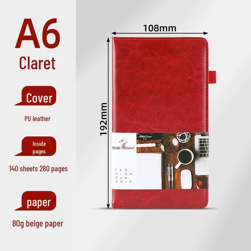 Shenshi A6 Business Creative A5 Leather Cover Thick Notebook