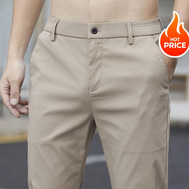 Sommer dünne lose gerade Bein Trend Stretch schlanke Herrenhose leichte und vielseitige Herrenhose