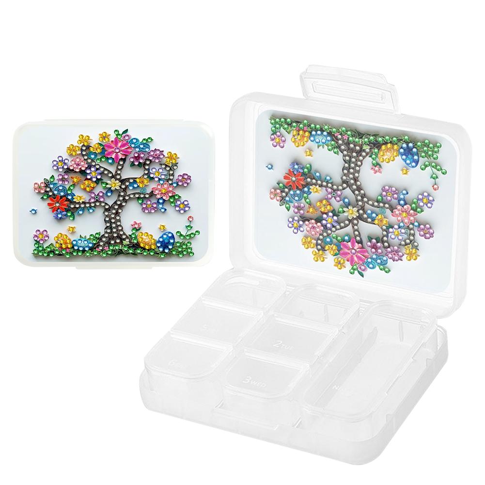 

Радужное Дерево Алмазная Мозаика Аптечка Алмазная Живопись Футляр для Таблеток Стразы Контейнер для Таблеток Коробка для Хранения Таблеток для Взрослых