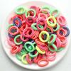 100Pcs/Set Women Elastic Hair Bands Girls Colorful Nylon Rubber Bands Headband Scrunchies Kids Ponytail Holder Hair Accessories