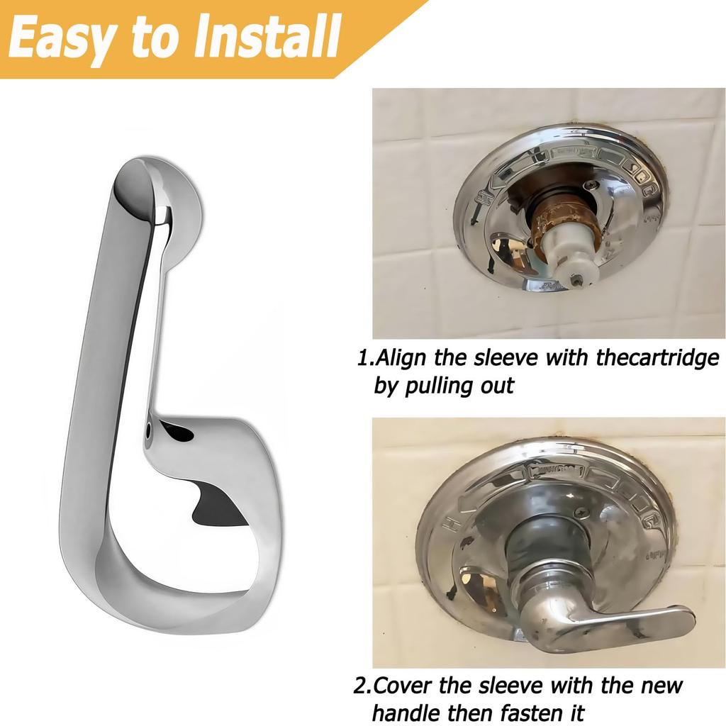Pack of 2 H79 for Delta 1300 1400 Series Faucet Handle Replacement with Screws and Wrenches Silver