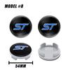 4Pcs 54mm ST Line Car Wheel Center Hub Caps Rim Cover For Ford Focus Mondeo Mustang Fiesta Kuga MK2 Everest Escape Accessories