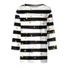 Damenmode, lässig, Rundhalsausschnitt, 3/4-Ärmel, lockeres bedrucktes T-Shirt, Damen-Top