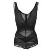VOCOSTE Tummy Mesh Full Bust Body Brief 3XL Women's Shapewear, Control, Belt, Shaper, Bodysuit, Slimming, Black,