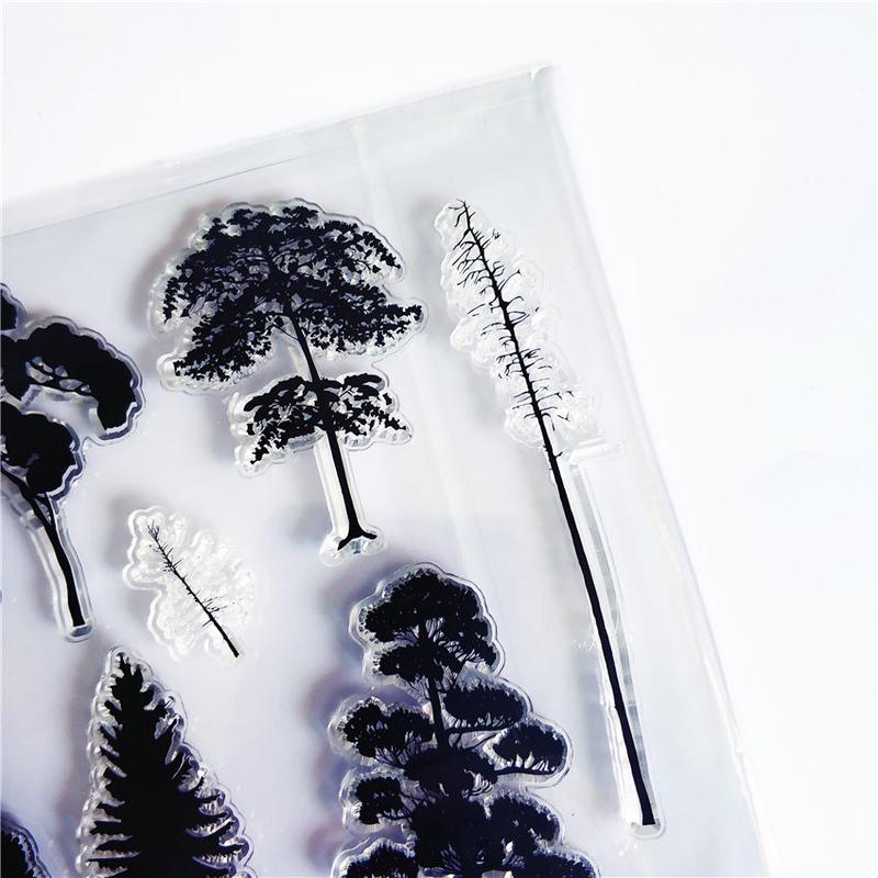 Sazenice stromů Průhledná Clear razítka Silikonová těsnění Válečkové razítko pro DIY Scrapbooking Fotoalbum.