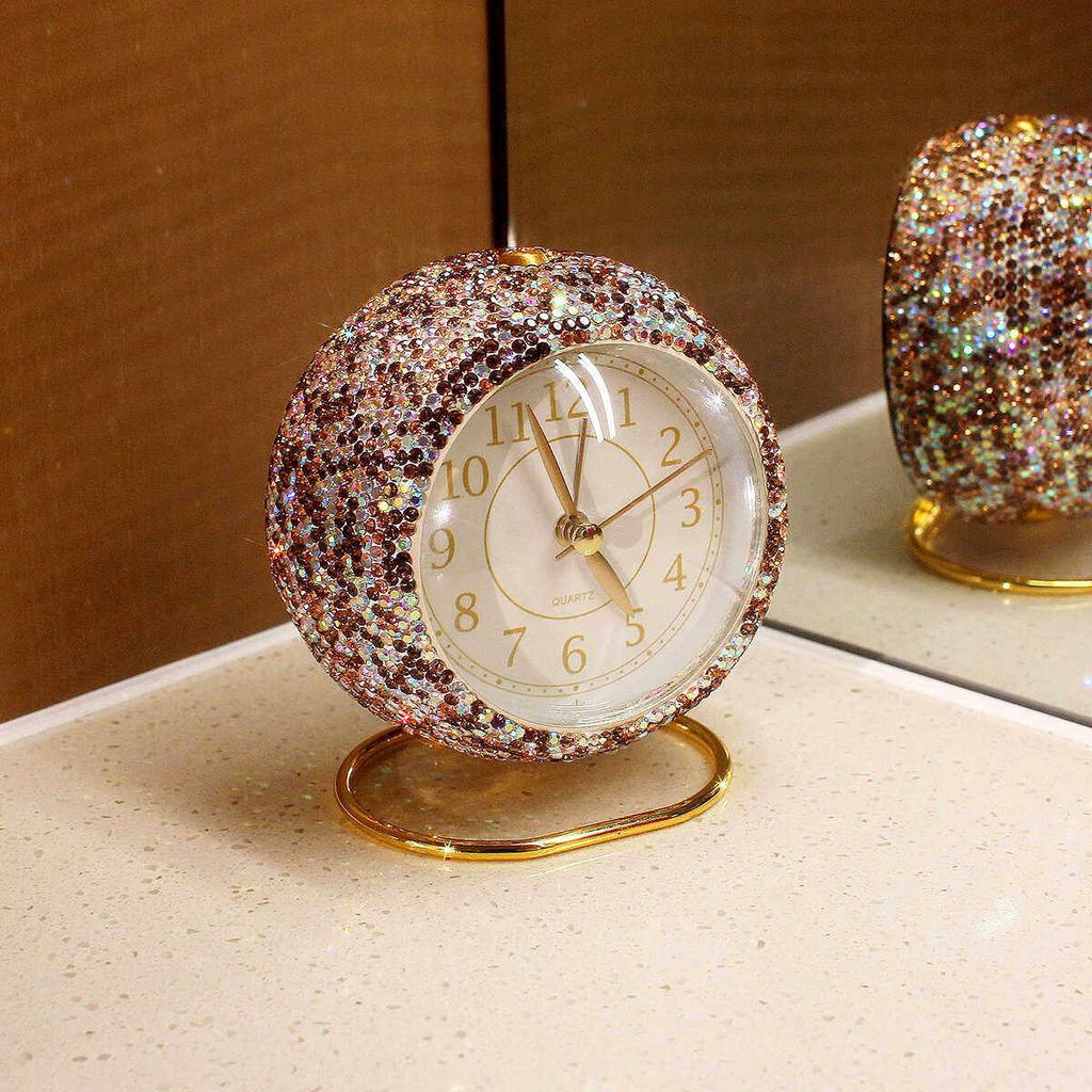 Light Luxury Silent Alarm Clocks Student with Wake-up Artifact Advanced Sense Diamond-encrusted Desktop Clock Home Decoration