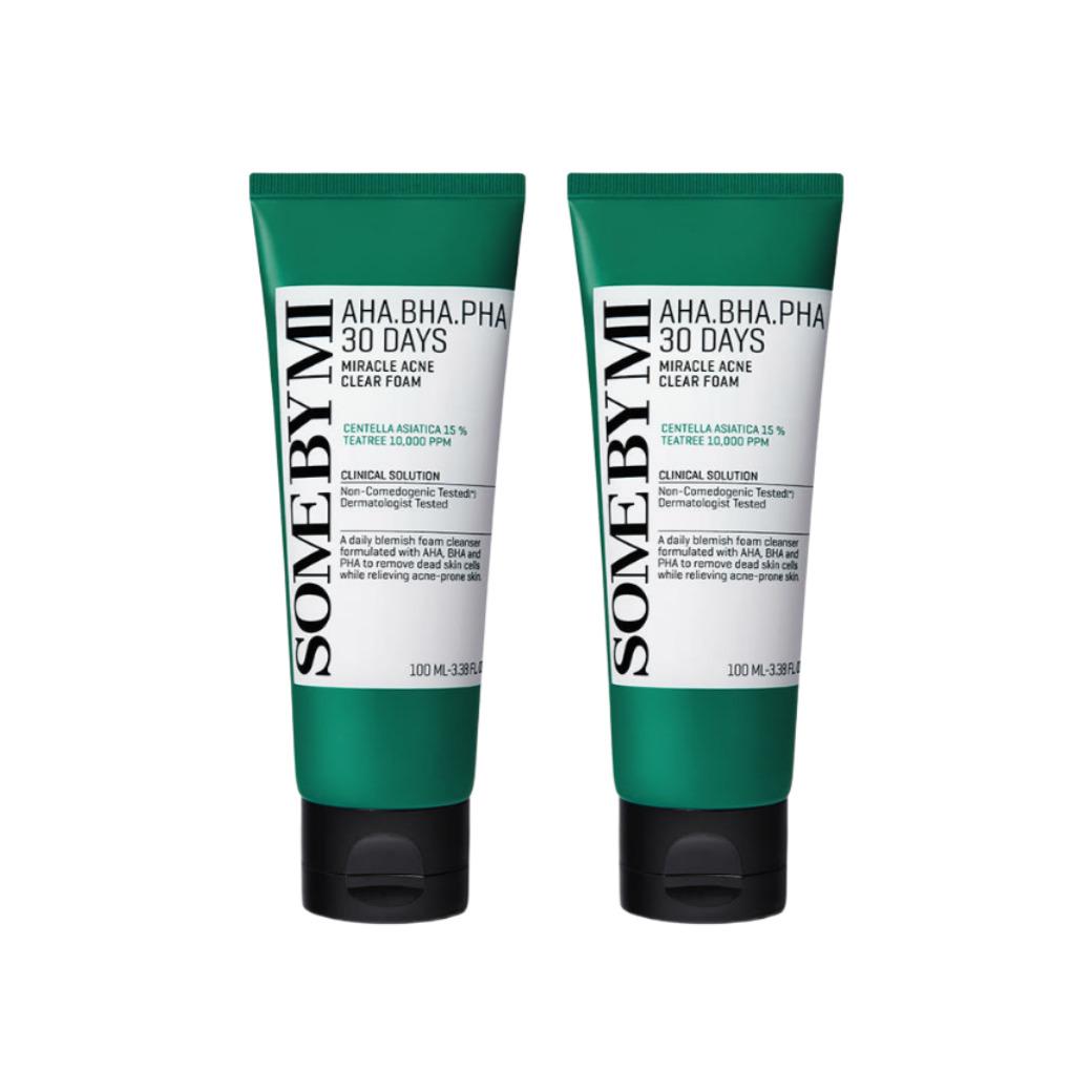

Some By Mi AHA·BHA·PHA 30 Days Miracle Acne Clear Foam 100ml (1+1 Set)
