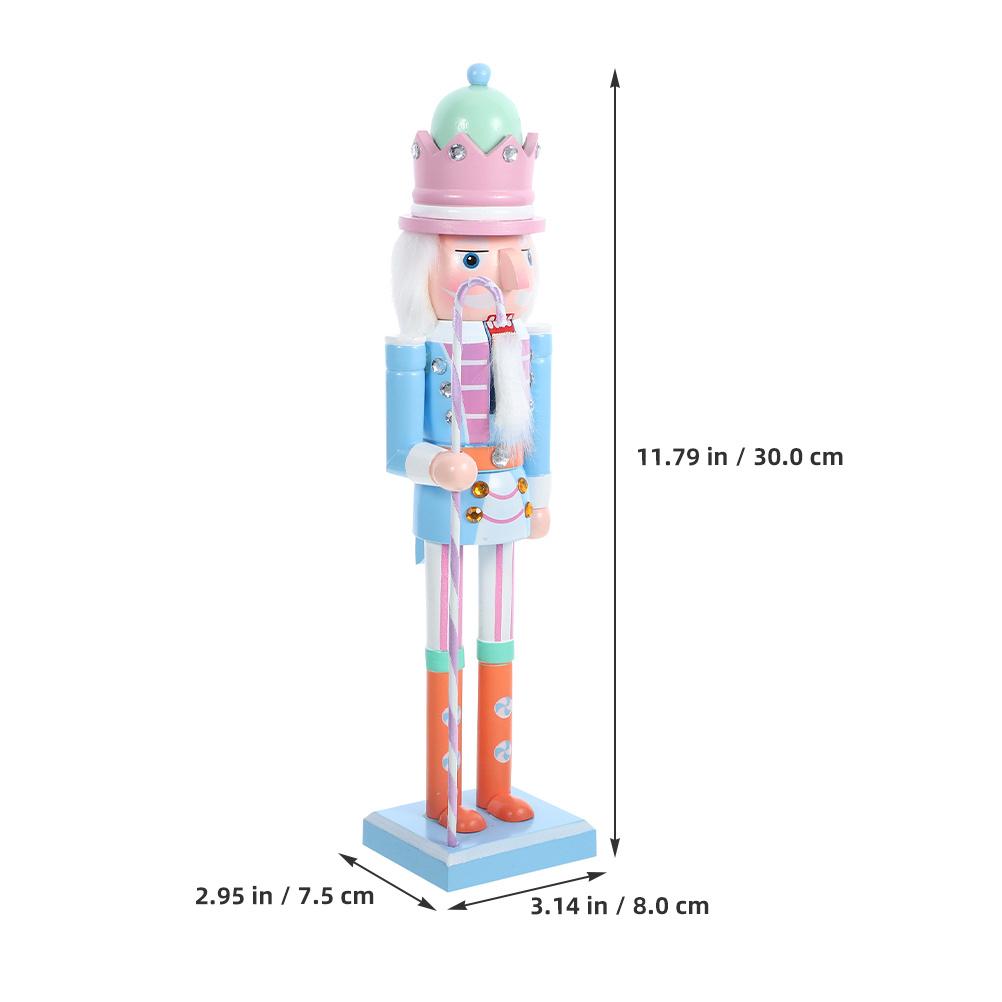 Christmas Nutcracker Wooden Soldier Small Decorative Ornament Tabletop Nutcracker Christmas Party Decoration Holiday Nutcrackers