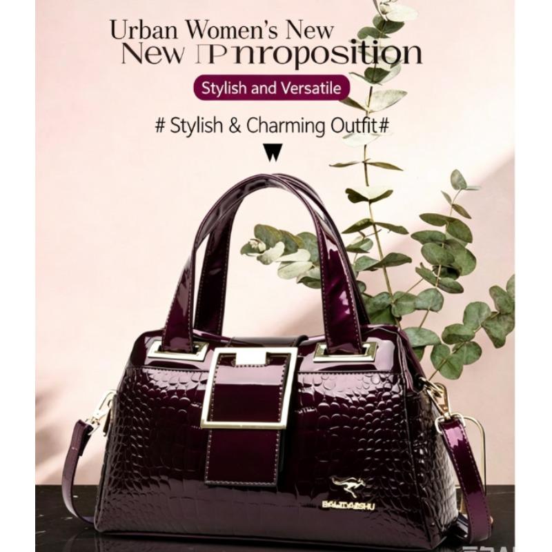 2 Layer Large Capacity Tote Bag Luxury Handbags Women Bags Designer Crocodile Pattern Ladies Boston Shoulder Bag High Quality