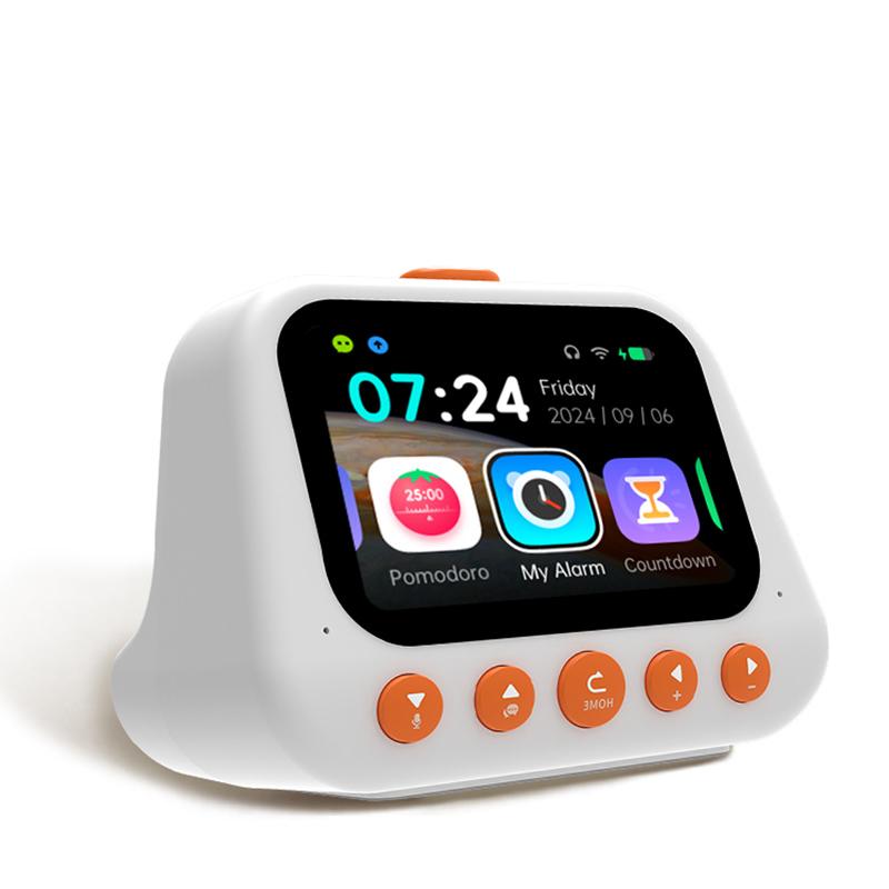 AI Smart Alarm Clock Talking Buddy Educational Toy for Kids Music/Stories Player Pomodoro Timer Cool Robot Gift for Boys Girls