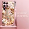 Diamond Letter L Crown phone case s26 ultra case quad lock glass for Samsung Galaxy S26 S25 S24 S23 S22 FE,Ultra,Plus