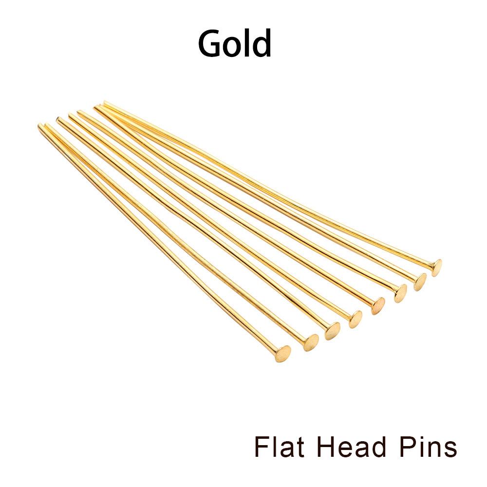 200Pcs/lot 10-50mm Flat Head Ball Head Eye Head Pins Connectors For Necklace Pendant DIY Jewelry Making Accessories Supplies