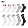 Unisex Non-Slip Mid-Calf Sports Socks – Breathable, Fashionable Design with Two Stripes