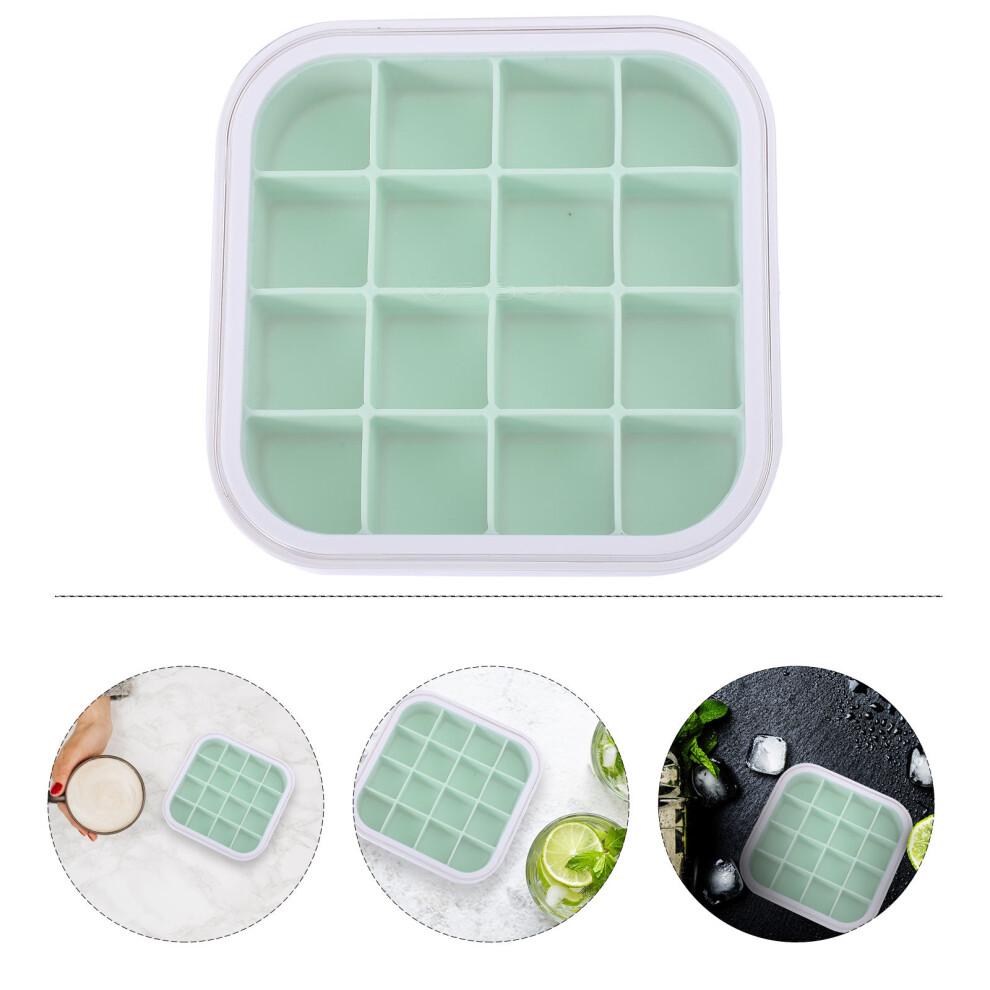 2Pcs 16 Grid Silicone Ice Cube Mold With Lid