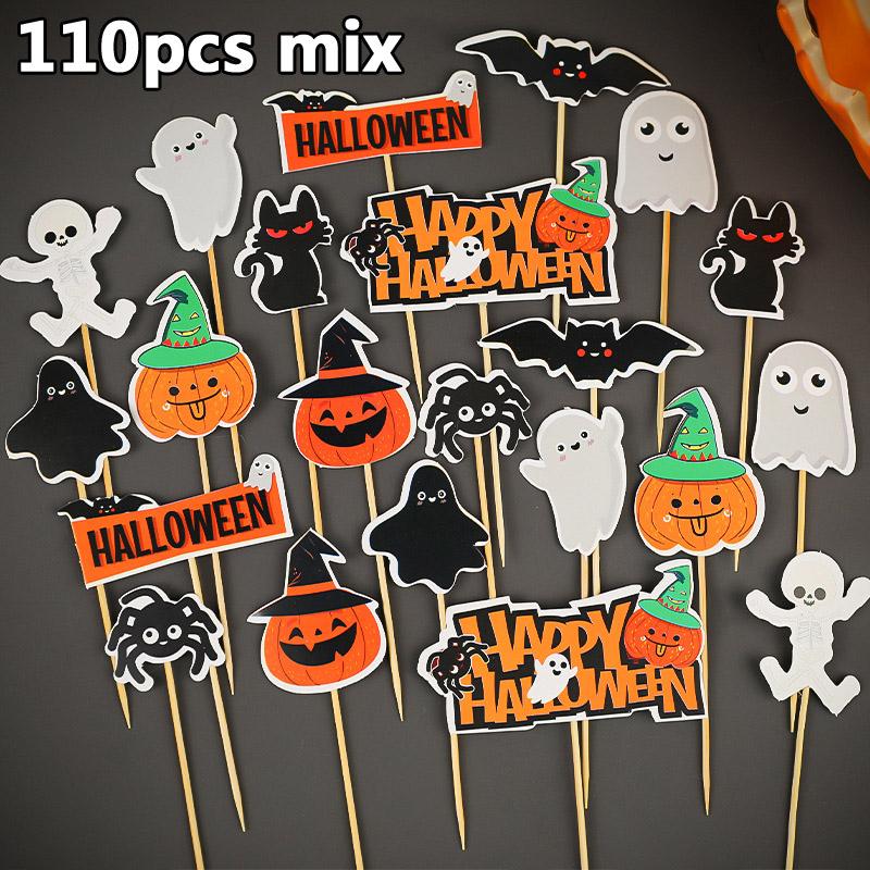 100pcs Halloween Cupcake Liners Ghost Pumpkin Muffin Baking Cups Wrapper Tray Holder Party Candy Cake Decorations Supplies