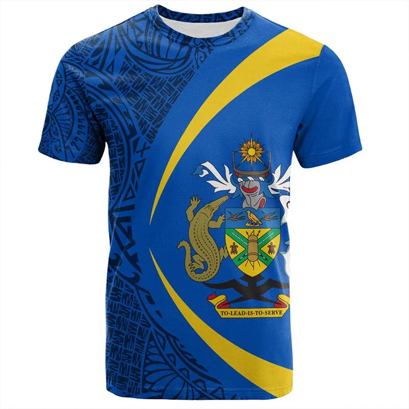 

Solomon Islands 3D Printing T Shirt Men Polynesian Graphic T-shirt Fashion Tops Short Sleeves Male Clothes Oversized Tee Shirts 6XL