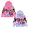 36374 Kids Girls KATSEYE Printed Long Sleeves Hooded Zipper Coat Jacket