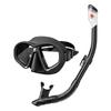 Free Diving Snorkeling Set with Tempered Glass Goggles Diving Mask Anti-Fog & Waterproof Low Volume Universal Fit for Swimming