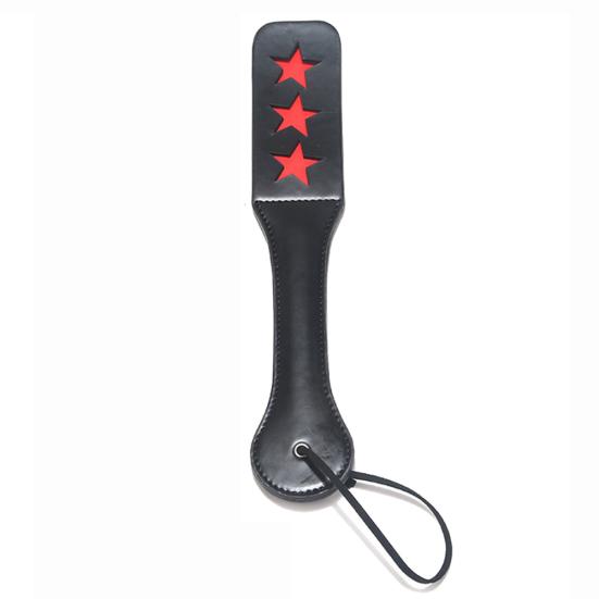 Sex Double-deck Slave Paddle Butt Whip Faux Leather Spanking Flogger Bondage
