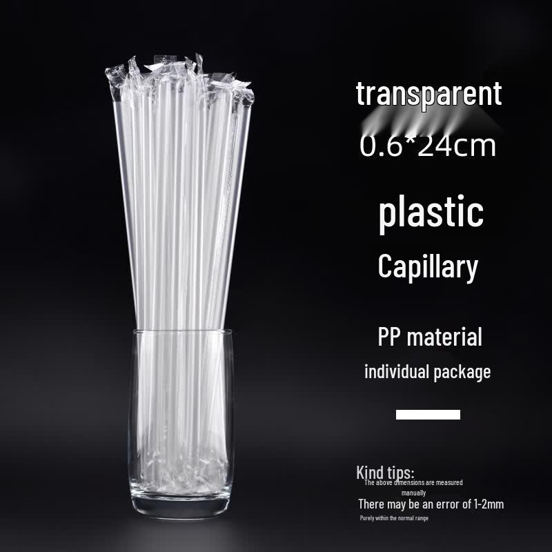 HUNTUN Individually Wrapped Transparent Straight Straws