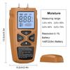 Wood Moisture Meter Thermometer for Hard Wood Soft Wood Paper Bamboo Herbs LCD Display High Precision and Fast Response