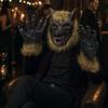 Scary Wolf Face Covering | Snarling Open Mouth Latex Material, canine head covering, for