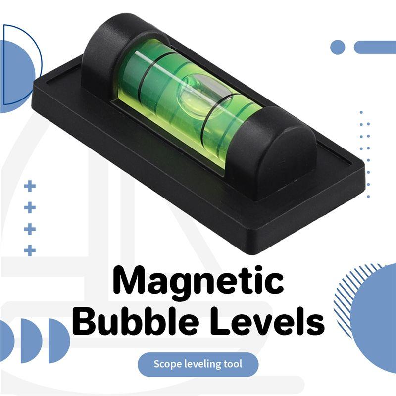 Multifunction 4Pcs Magnetic Bubble Levels For Leveling Phonograph,Camera, Tripod, Machines, Spirit Level Measuring Tools (Magnet