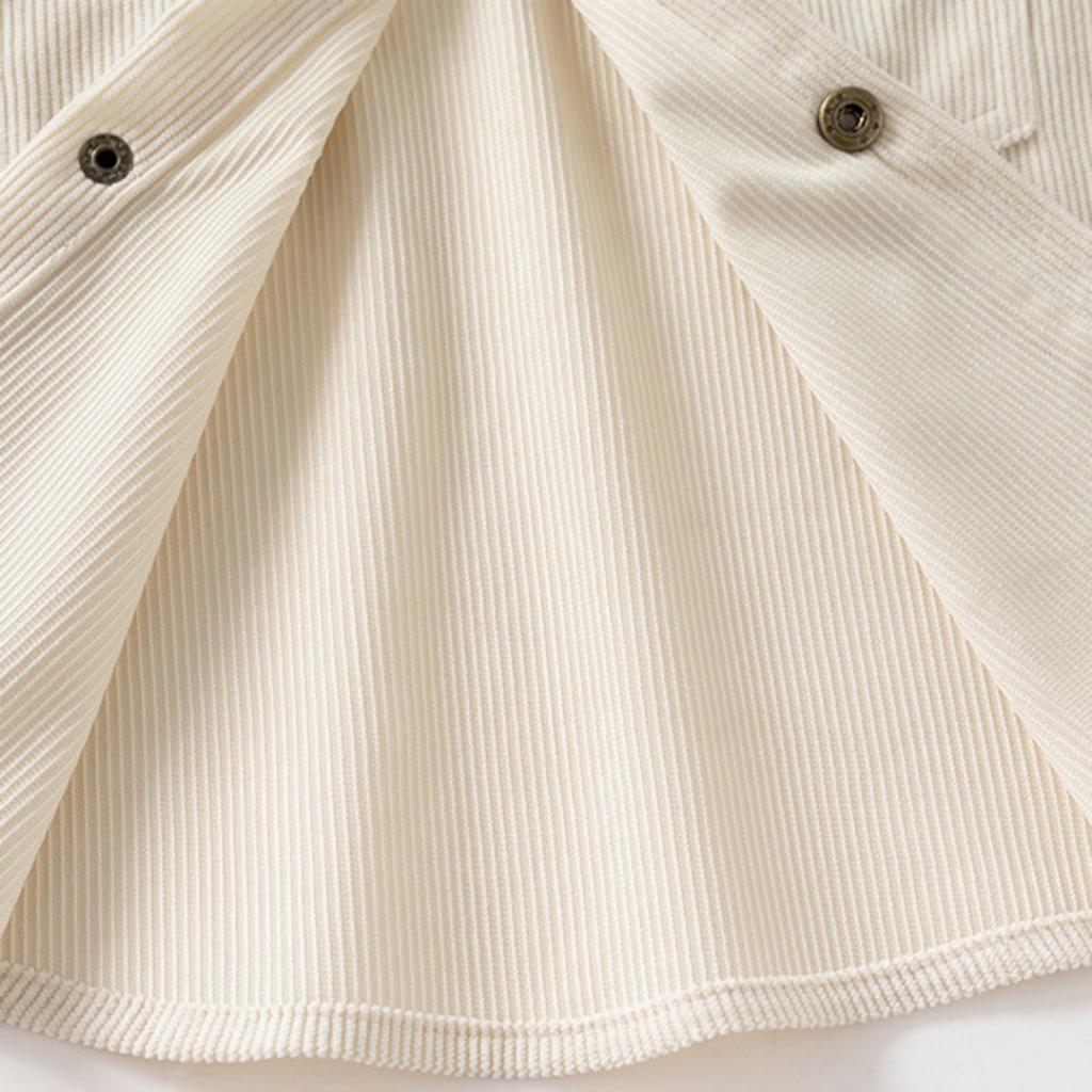 Boys' Casual Cotton Long Sleeve Stand Collar Shirt for Spring Everyday Wear