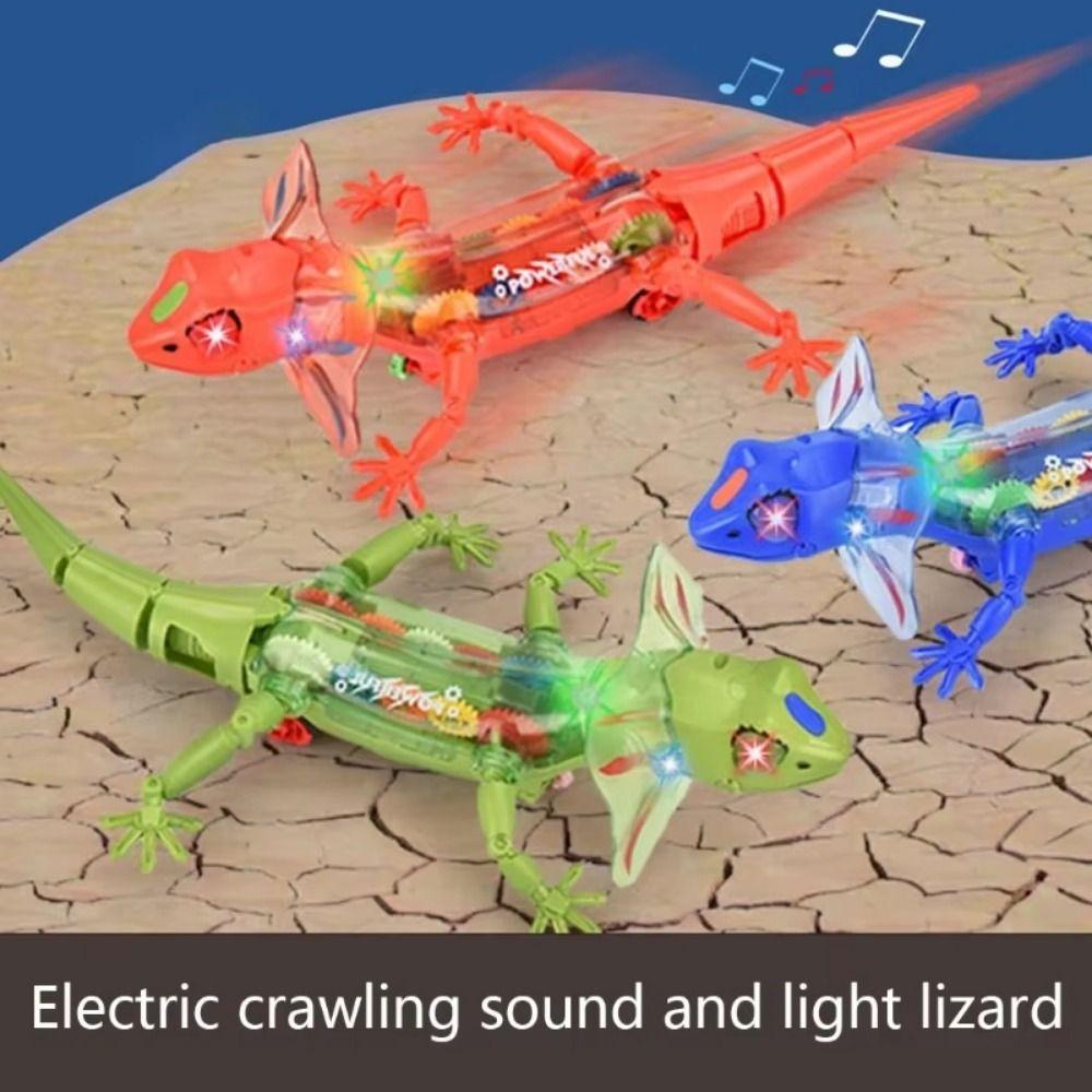 Sounds Lights Lizard Walking Electronic Robotic Model Crawling Electronic Animal Model Children