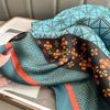 Design Satin Silk Shawl Hijab Scarf Women Fashion Summer Sunscreen Beach Stole Wraps Bufanda Female Headkerchief Echarpe