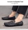 Men's Large Size Leather Loafers with Metal Buckle - New Fashion Casual Driving Shoes