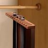 Multifunctional  Wood Belt Storage Ra Tie Waist Belt Silk Scarf Hanger Wooden Clothes Hanger Organizer Tool for Ladies