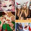 Unpainted Car Masque Paintable Blank Masques Half Face Cover Craft Masque Costume Accessories For Halloween Carnival Costume