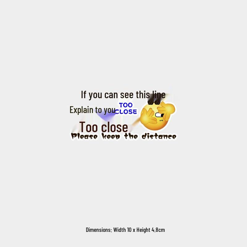 Забавная светоотражающая наклейка на заднее стекло с текстом:  Если вы видите эту линию, вы слишком близко