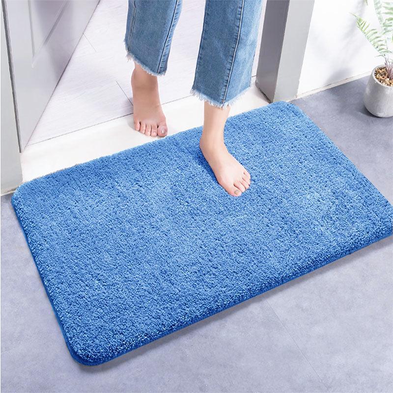 Extra dicke Flusenfaser Badematte Duschraum Teppichmatte Chenille Badezimmer Bodenmatte Toilette saugfähige Eingangs-Türvorleger