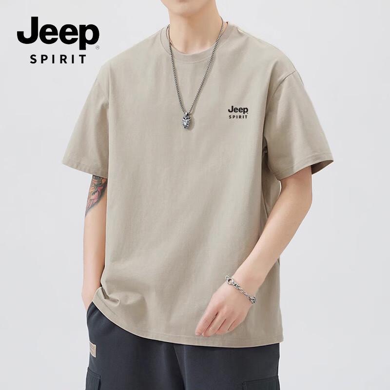 JEEP SPIRIT Men's Short Sleeve Pure Cotton T-Shirt