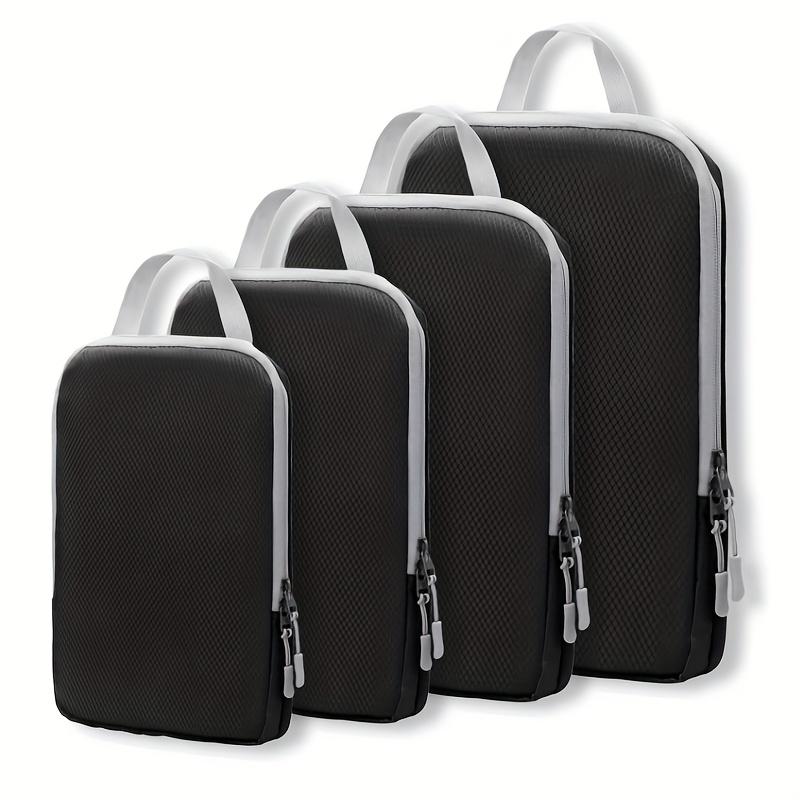 

4pcs Compressible Clothing Storage Bags - Durable Polyester Empty-Save Tissue Bags, Stackable Travel and Trunk Storage Solutions